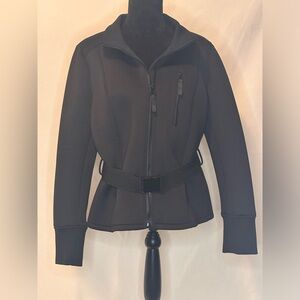 ZARA neoprene belted jacket